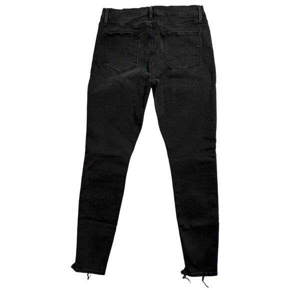 Frame Black Le Skinny de Jeanne Freyed Step Hem Stretch Jeans SZ 29 $228 - Picture 8 of 10
